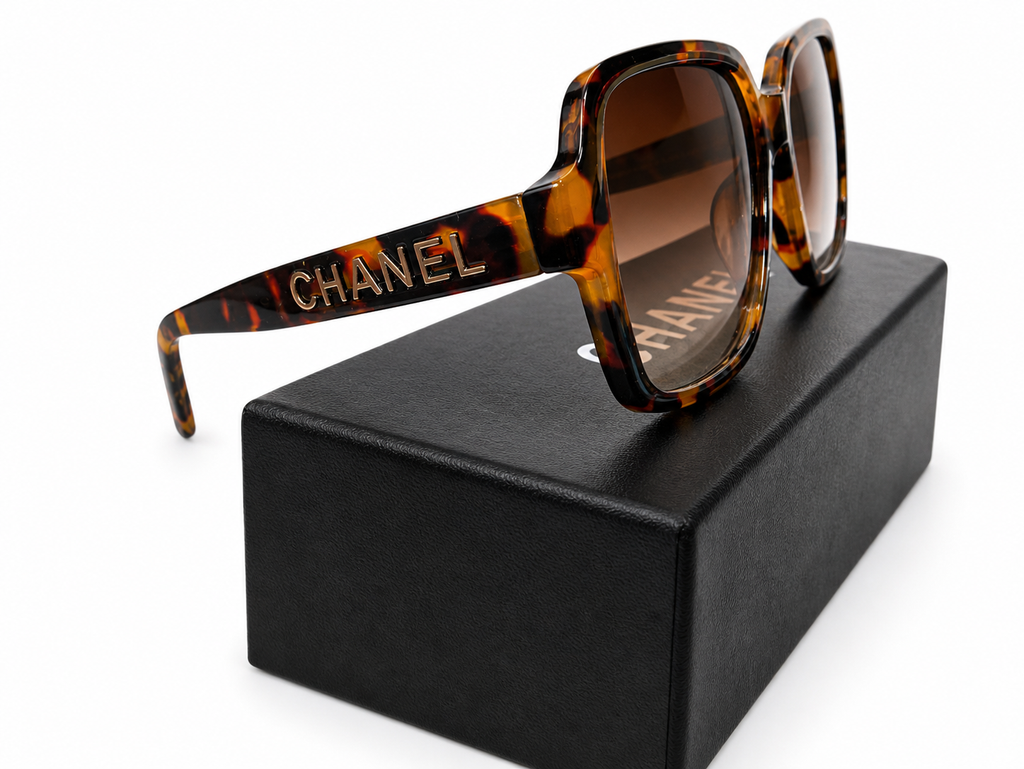 C.H.A.N.E.L Gafas de Sol Estilo Luxury Oversized Carey | Diseño Italiano |