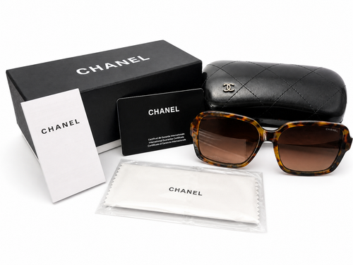 C.H.A.N.E.L Gafas de Sol Estilo Luxury Oversized Carey | Diseño Italiano |