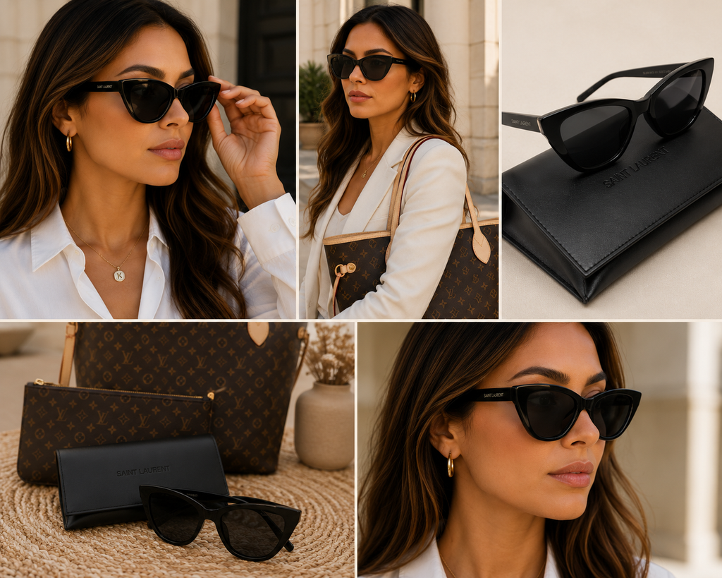 SAINT L.A.U.R.E.N.T Gafas Estilo Premium Unisex | Diseño Clásico Elegante | Incluye Estuche Protector