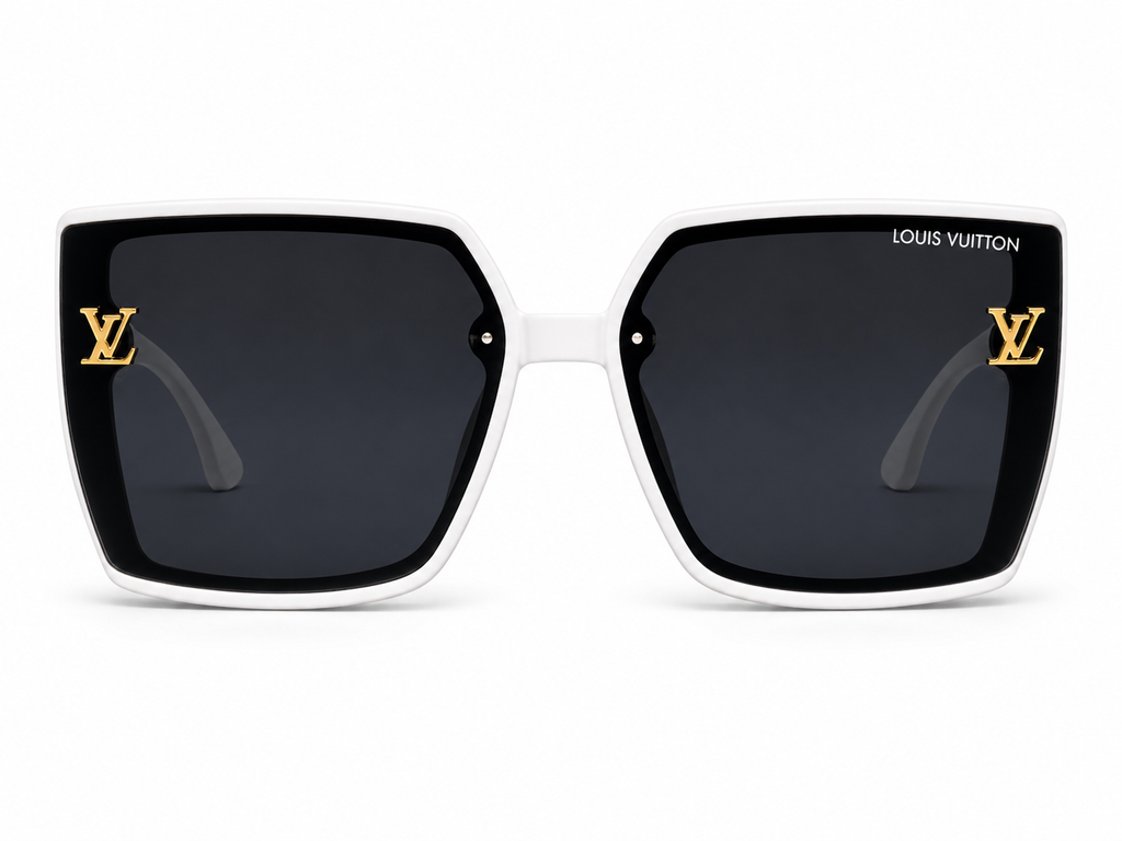 L.V Luxury Square Sunglasses for Women L.V | Premium Designer Style | UV400 Protection | Fashion Oversized Frame