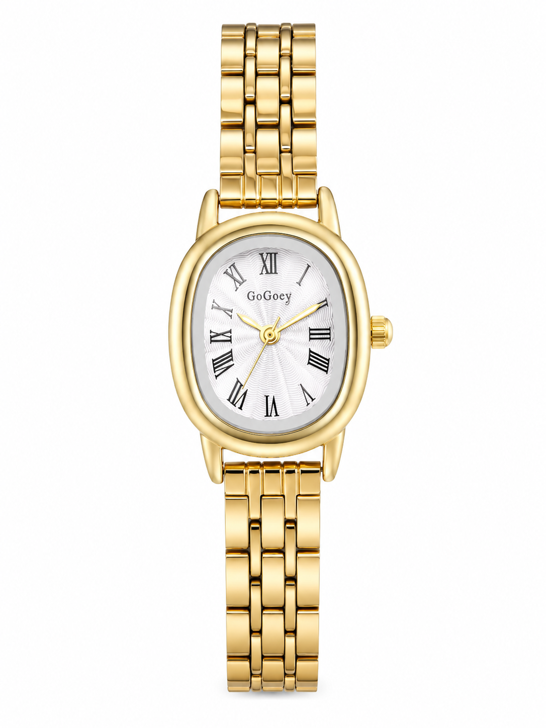 Reloj Elegante de Dama GoGoey Dorado – Diseño Clásico con Números Romanos y Pulsera de Acero Inoxidable