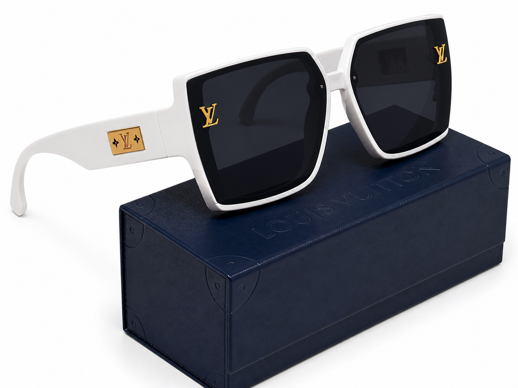 L.V Luxury Square Sunglasses for Women L.V | Premium Designer Style | UV400 Protection | Fashion Oversized Frame