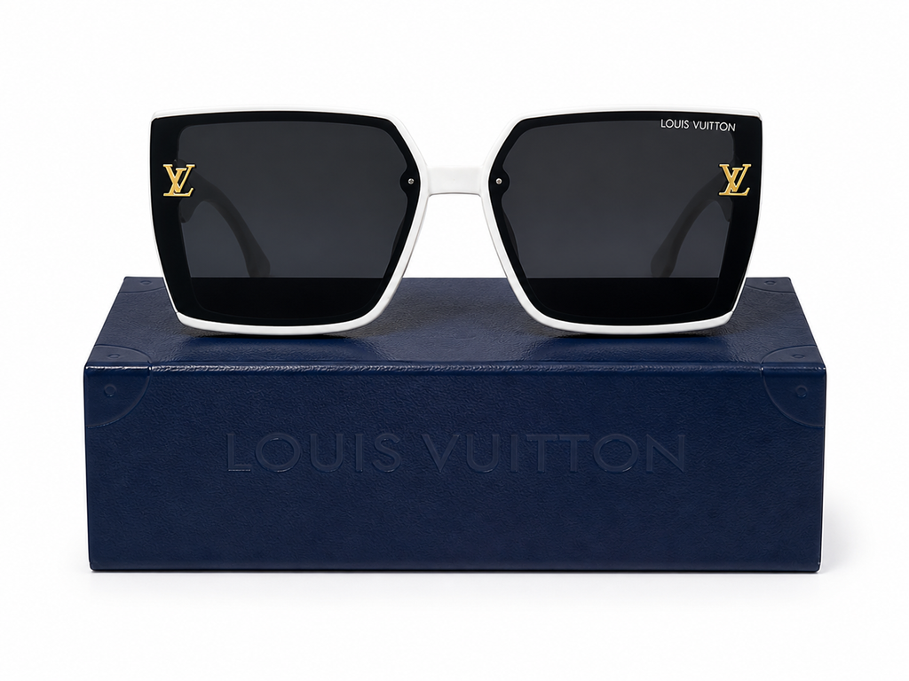 L.V Luxury Square Sunglasses for Women L.V | Premium Designer Style | UV400 Protection | Fashion Oversized Frame