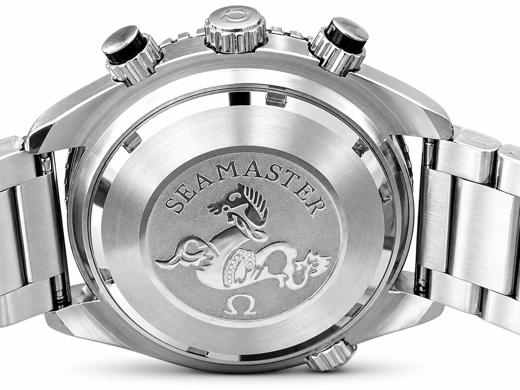 O.M.E.G.A. Luxury Diver Chronograph Watch – Stainless Steel, Date Display, Sport Style, Water Resistant Design