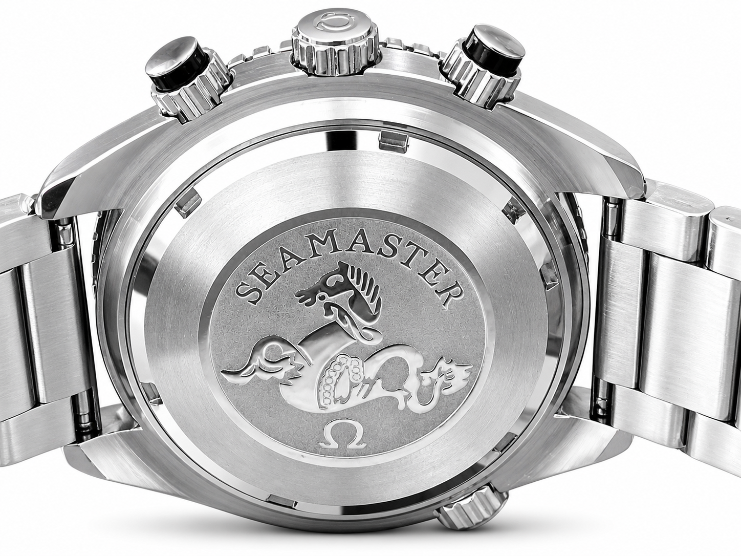 O.M.E.G.A. Luxury Diver Chronograph Watch – Stainless Steel, Date Display, Sport Style, Water Resistant Design