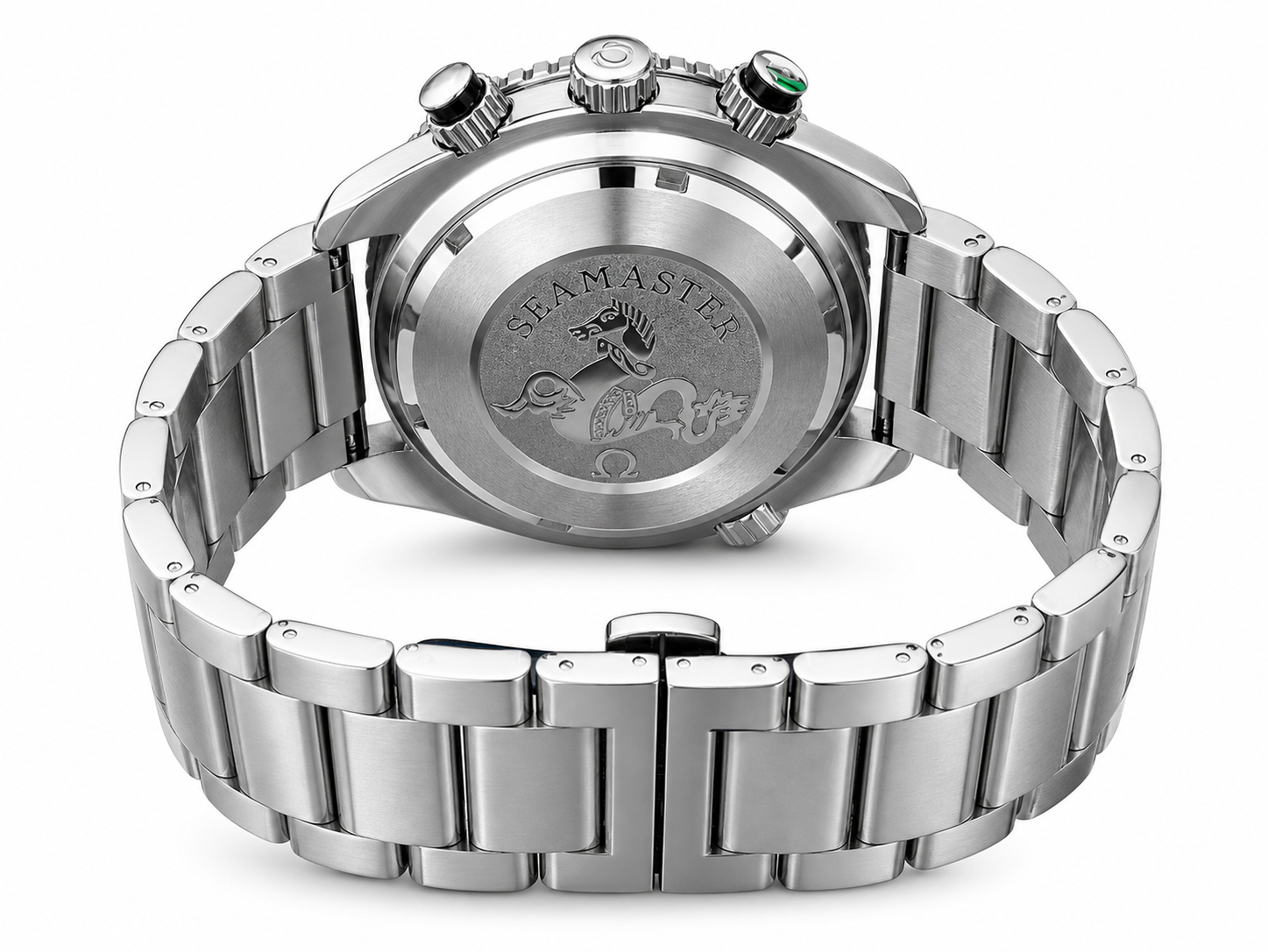 O.M.E.G.A. Luxury Diver Chronograph Watch – Stainless Steel, Date Display, Sport Style, Water Resistant Design