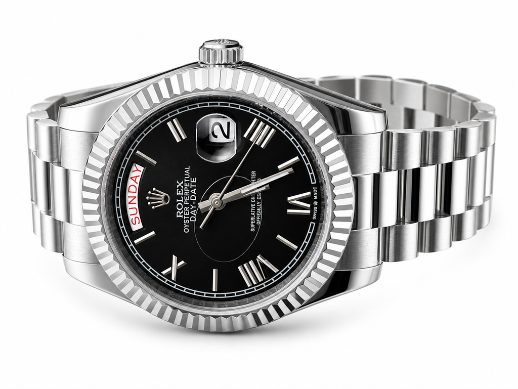 R.O.L.E.X. Luxury Stainless Steel Watch – Day-Date Style | Full Set Box & Papers | Premium Finish