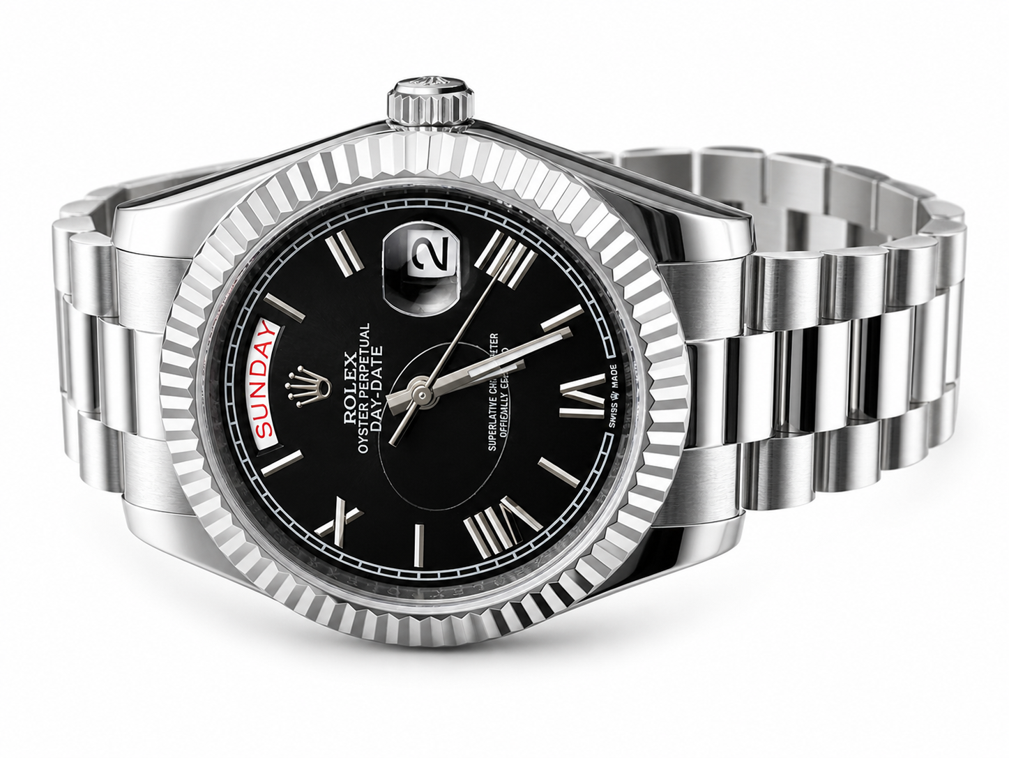 R.O.L.E.X. Luxury Stainless Steel Watch – Day-Date Style | Full Set Box & Papers | Premium Finish