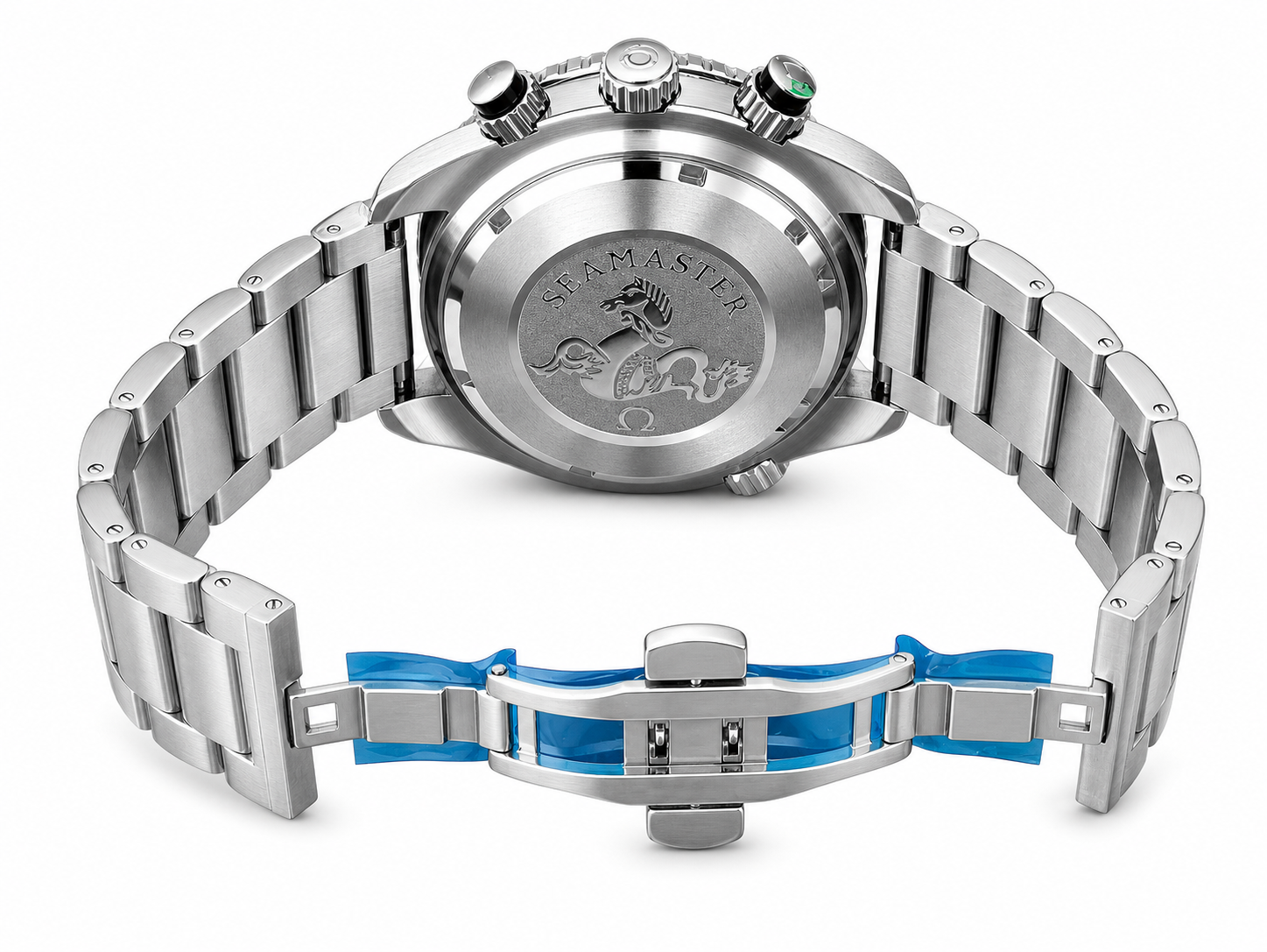 O.M.E.G.A. Luxury Diver Chronograph Watch – Stainless Steel, Date Display, Sport Style, Water Resistant Design